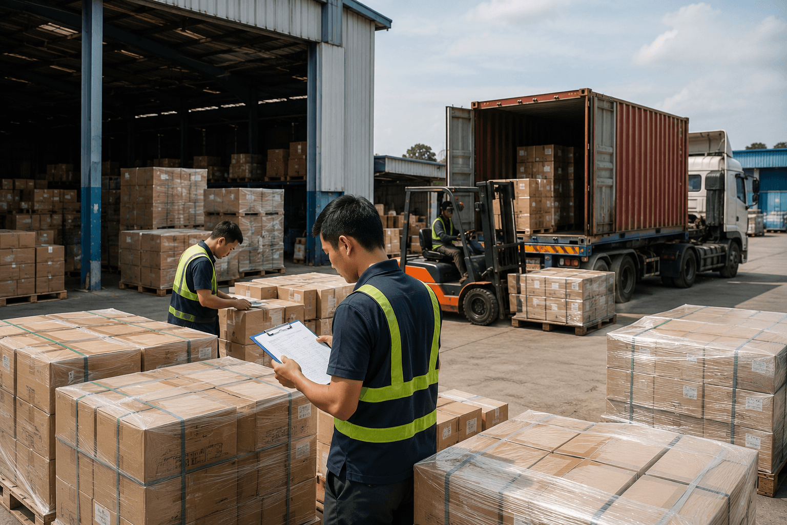 Chuẩn bị hàng hóa trước khi đến cửa khẩu